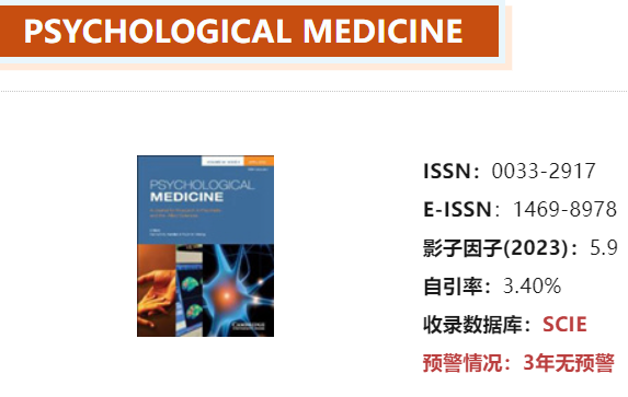 PSYCHOLOGICAL MEDICINE期刊
