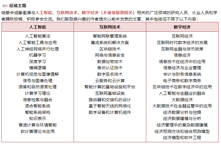 第四屆人工智能、互聯(lián)網(wǎng)和數(shù)字經(jīng)濟(jì)國(guó)際學(xué)術(shù)會(huì)議