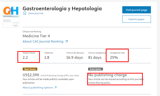 Gastroenterologia y Hepatologia