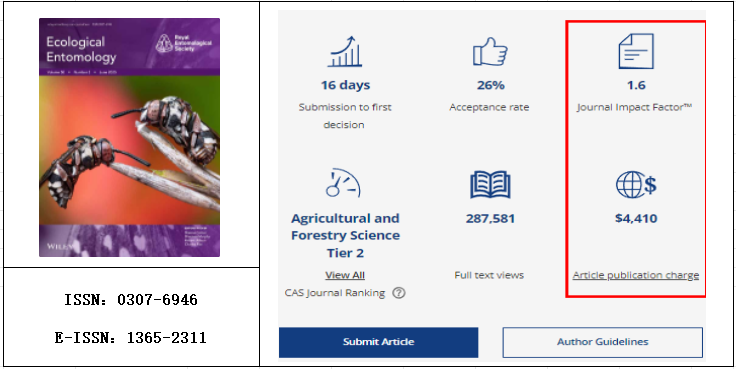 ECOLOGICAL ENTOMOLOGY