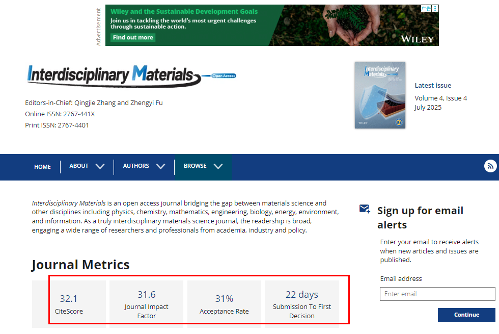  Interdisciplinary Materials