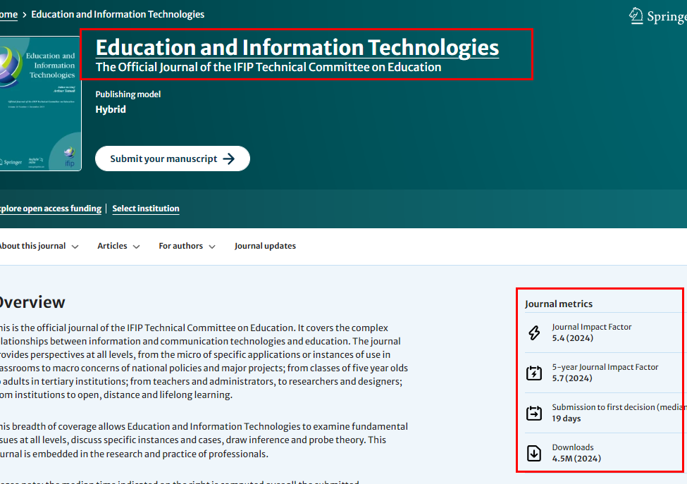 Education and Information Technologies