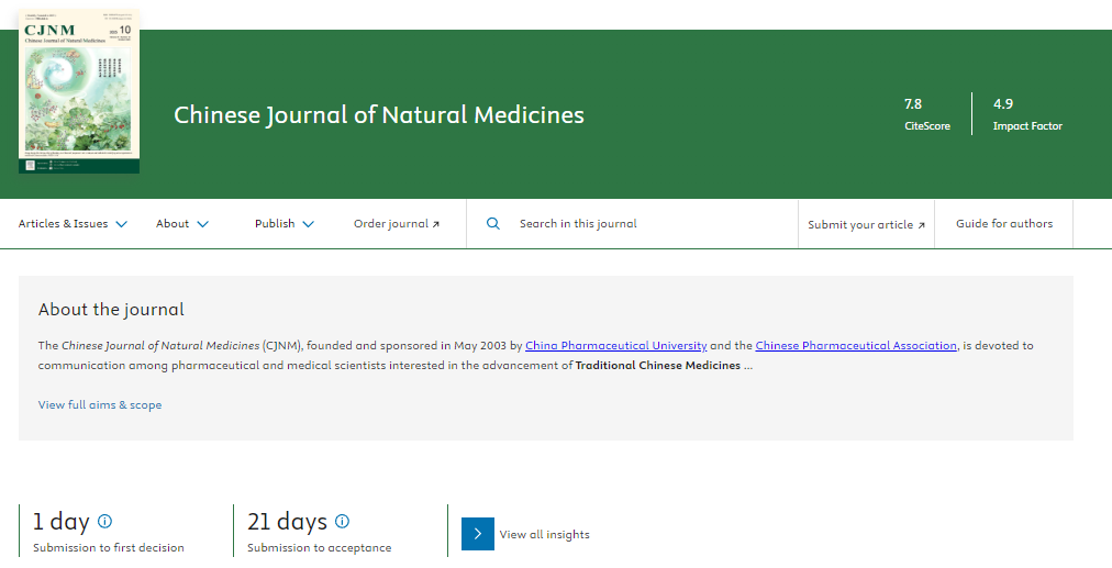 Chinese Journal of Natural Medicines