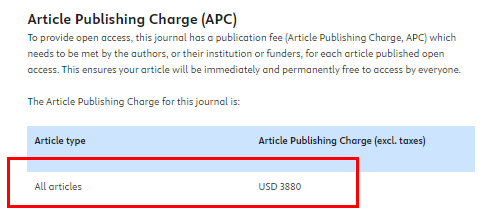 Science Bulletin費用